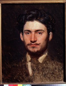 Retrato del artista Fyodor Vasilyev (Feodor Alexandrovich, Fiodor Alexandrovich Vasiliev (1850-1873) (Retrato del artista F. Vasilyev). Pintura de Ivan Nikolayevich Kramskoi (1837-1887), óleo sobre lienzo, alrededor de 1871. Arte ruso, 19 retrato del siglo de Ivan Nikolaevich Kramskoy