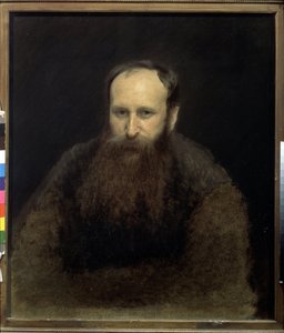 Retrato del artista Vasily Vereshchagin (1842-1904) (Retrato del artista V.Vershchagin). pintura de Ivan Nikolayevich Kramskoi (1837-1887), óleo sobre lienzo de Ivan Nikolaevich Kramskoy