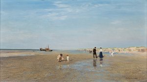 En la playa; Sur la plage de Ivan Pavlovich Pokhitonov