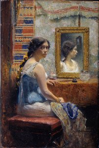 dama en un espejo de Ivan Pavlovich Pokhitonov