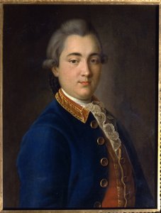 Retrato de Boris Vladimirovich Sheremetev (1754-1811) en uniforme del Regimiento de Guardias de Caballería. (Retrato de B.V. Sheremetev con el uniforme del regimiento de la Guardia de Caballería). Pintura de Ivan Petrovich Argunov (Argounov) (1729-1802), h de Ivan Petrovich Argunov