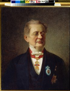 Retrato du canciller Príncipe Alexander Mikhailovich Gorchakov (Aleksandre Gortchakov) (1798-1883). Pintura de Ivan Petrovich Keller Viliandi (Keller-Viliandi