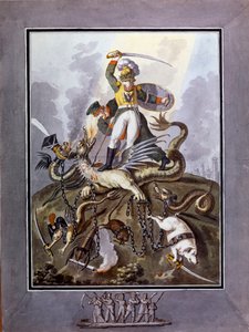 ""1812"": alegoría de la derrota del ejército de Napoleón I durante la campaña rusa (1812) - Obra de Ivan Philippovich Tupylev (Toupylev) (1758-1821)