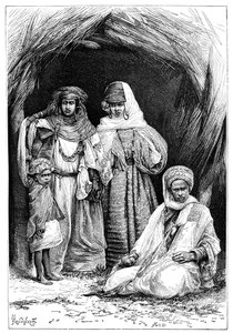 Un hombre, mujer y niño Khumir, Norte de África, 1895