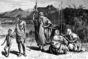 Un grupo de Tibbus, África del Norte, 1895