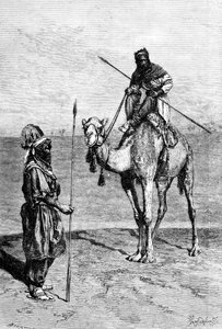 Tuaregs en un viaje, Norte de África, 1895