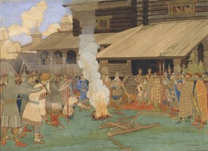 Bautismo de Fuego de Ivan Yakovlevich Bilibin