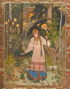 Vasilisa la Bella Ilustración del libro Vasilisa la Bella, 1900 de Ivan Yakovlevich Bilibin