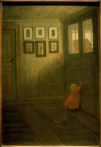 La niña en la puerta