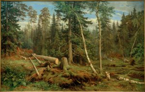 I.I. Schischkin, Tala de árboles de Ivan Ivanovich Shishkin