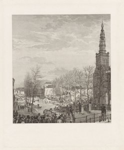 Devastación en Steenschuur después del desastre de la pólvora de Leiden, 1807