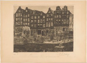 Casas del canal de Izaak Leendert Bedding (signed by artist)