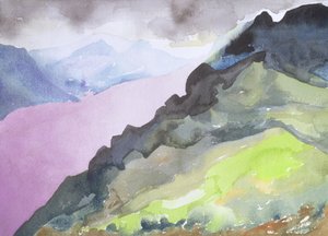 Lago Ness desde Glendoe Lodge, 1995 de Izabella Godlewska de Aranda