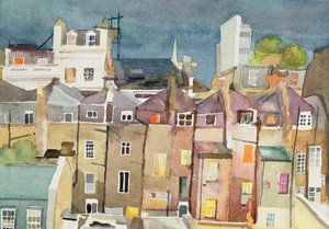 Vista desde la Ventana Trasera de 48 Chester Square, SW1, 1982 de Izabella Godlewska de Aranda