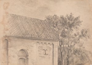 Arquitectura de iglesia con árboles