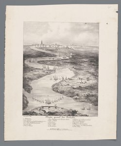 Paseo del Escalda desde Fort Bath hasta Amberes, 1832 Mapa del Escalda (título sobre el objeto)