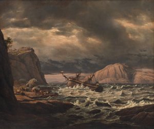 Un naufragio en la costa de Noruega