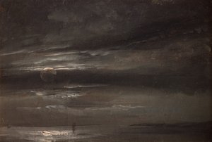 Luz de luna sobre el mar de Johan Christian Dahl