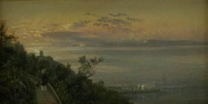Vista desde las colinas sobre Castellamare en Nápoles de Johan Christian Dahl