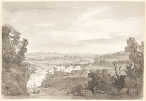 Vista de Kongsberg, Noruega de Johan Christian Dahl