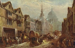 Entrada al patio de la posada La Belle Sauvage, Ludgate Hill, Londres de J.C. Maggs