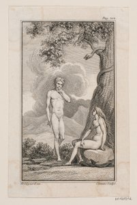 Ilustración de "Adán y Eva" IV de Johannes Ewald de J.F. Clemens