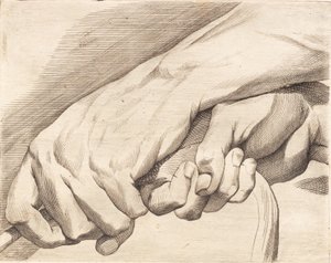 Estudio de dos manos sosteniendo una cuerda