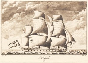Suite de barcos. Fragata de J.F. Clemens