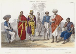 Raza caucásica, hindúes de J.L. (after) Williams
