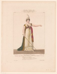 Retrato de Marie-Thérèse Davoux en de rol van Armide Miss Maillard (título sobre el objeto) de J.L. Benoist (II)