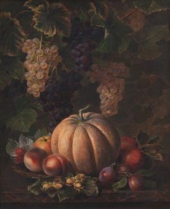 Varios frutos, incluyendo melón y uvas de J.L. Jensen
