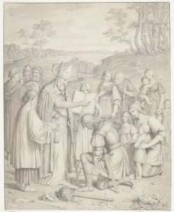 El primer bautismo cristiano de los daneses de J.L. Lund