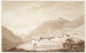 El pueblo de Airolo en los Alpes de J.L. Lund