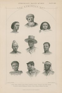 Nueve rostros de personas etíopes de J.L. Williams