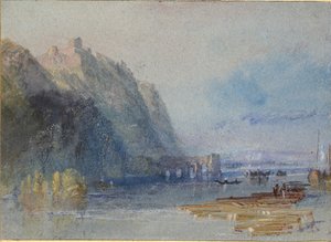 Chateau Hamelin, entre Oudon y Ancenis, c. 1830 de Joseph Mallord William Turner