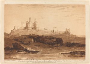 Castillo de Dunstanborough, publicado en 1808 de Joseph Mallord William Turner