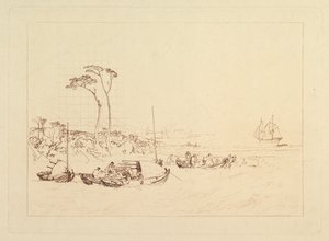 Castillo y ciudad de Inverary, Escocia, Liber Studiorum, parte XIII, 1816 de Joseph Mallord William Turner
