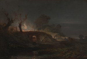 Horno de cal en Coalbrookdale, ca. 1797 de Joseph Mallord William Turner