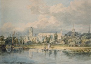 Vista sur de Christ Church desde los prados