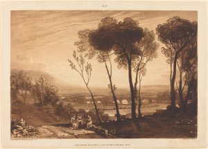 El puente en la distancia media, publicado en 1808 de Joseph Mallord William Turner