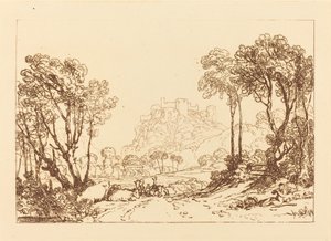 El castillo sobre los prados de Joseph Mallord William Turner