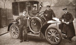 Primer taxi en Liverpool, Merseyside, 1906 de JP Wood