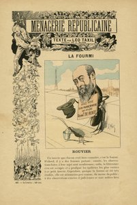 Ilustración de J. Blass (1847-1892) en Menagerie Republicaine Galería humorística de los principales personajes de la Tercera República, nº 40 de J. (1847 1892) Blass