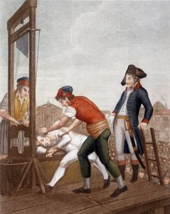 Maximilien Marie Isidore de Robespierre en la guillotina