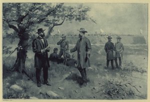Rendición de Pemberton a Grant (litografía)