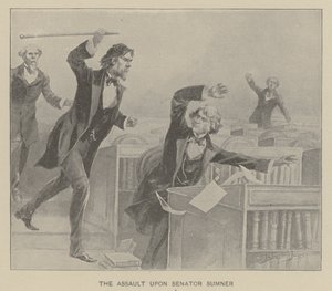 El asalto al senador Sumner (litografía) de J. (after) Steeple Davis