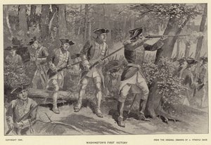 La primera victoria de Washington (litografía)