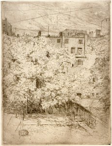 Mi patio trasero nº 2 de J. Alden Weir