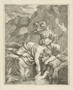 Tetis sumerge a Aquiles en la Estigia Escenas de la vida de Aquiles (título de la serie) Vitam et mortem achilli (título de la serie)