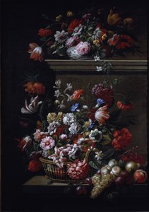 Naturaleza muerta de flores de J B and Bogdany Jakob Monnoyer